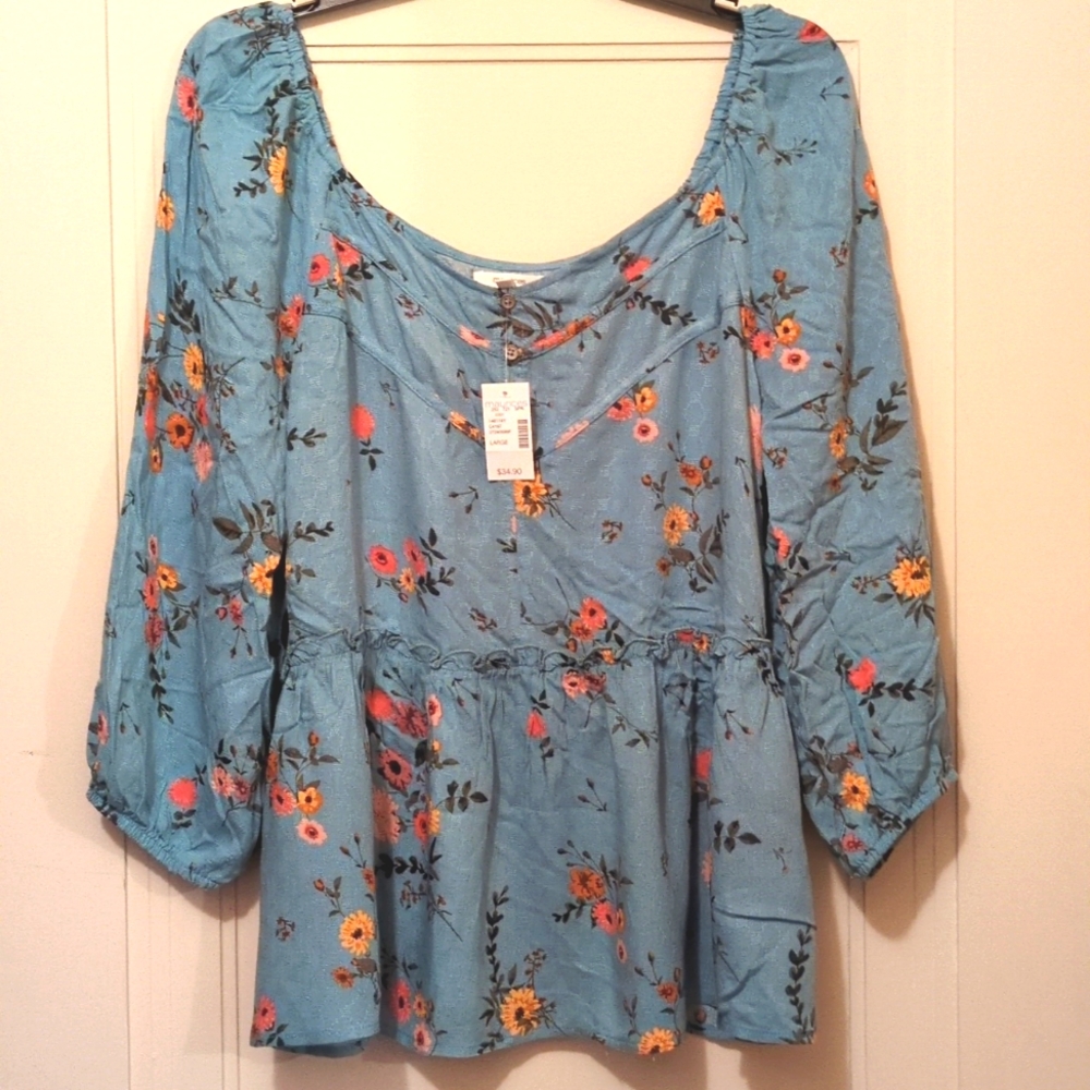 Maurice's floral blouse